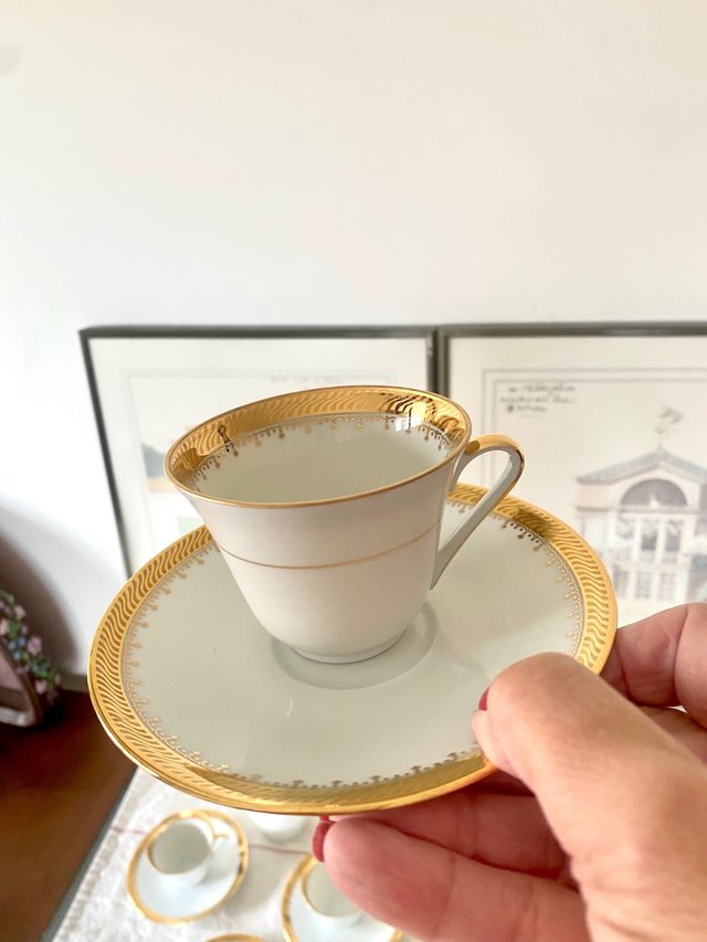 Juego de café vintage Porcelaine de Sologne Lamott