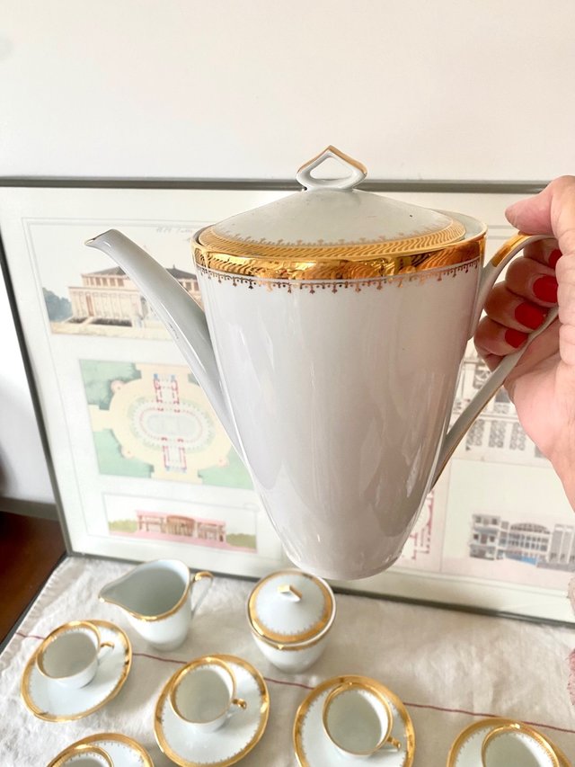Juego de café vintage Porcelaine de Sologne Lamott
