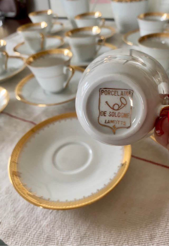 Juego de café vintage Porcelaine de Sologne Lamott