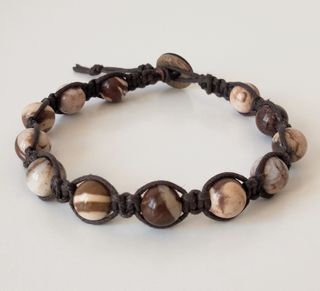 Bracciale uomo diaspro zebrato