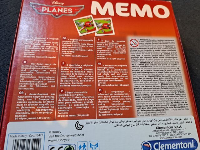 Juego memo Aviones Disney