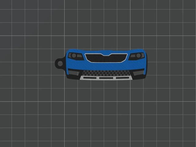 Llavero 3D personalizado Skoda Octavia 3 Scout