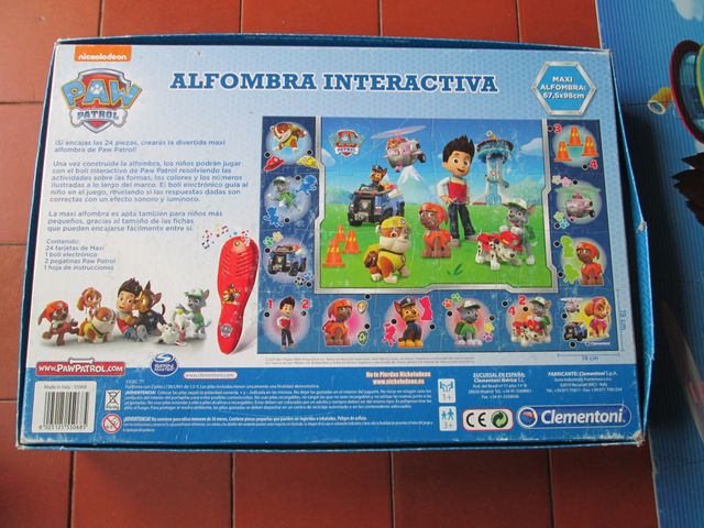 Alfombra interactiva,pista de Patrulla Canina