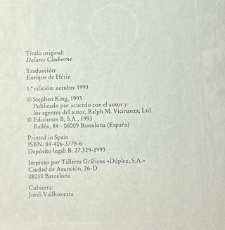 Dolores Claiborne. Stephen King.