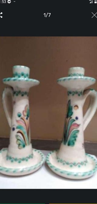 DUE LAMPADARI IN CERAMICA TALAVERA DE PUENTE