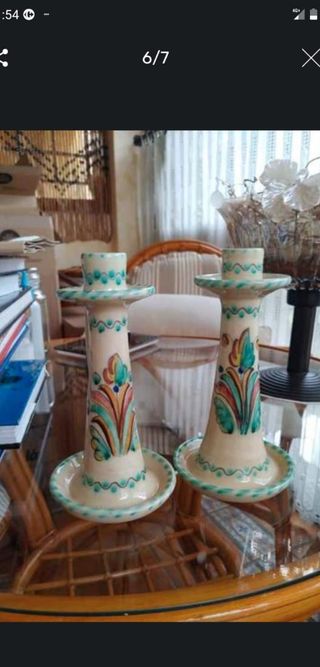 DUE LAMPADARI IN CERAMICA TALAVERA DE PUENTE