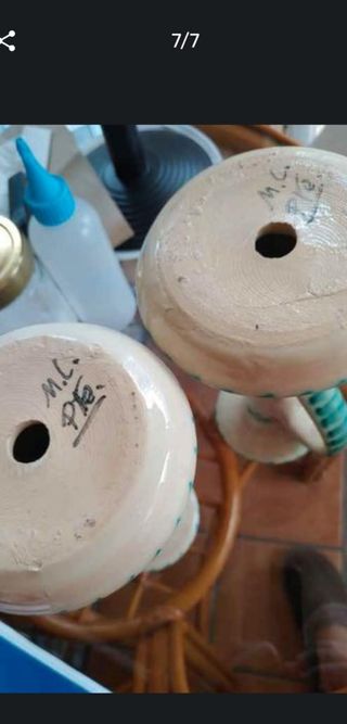 DUE LAMPADARI IN CERAMICA TALAVERA DE PUENTE