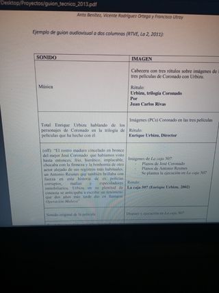 Clases particulares cine