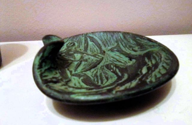 Vaso y plato, cerámica Griega