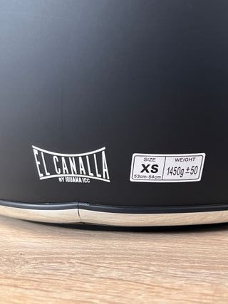 Casco moto integral negro vintage