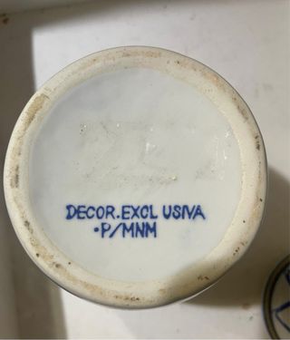 Frasco ceramica tipo farmacia con tape