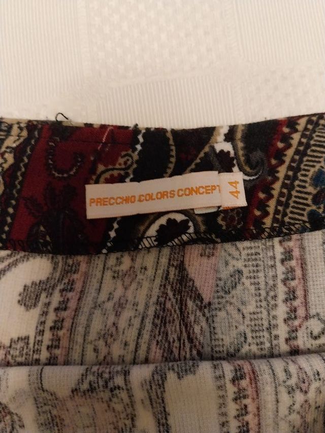 Falda recta estampada de Precchio