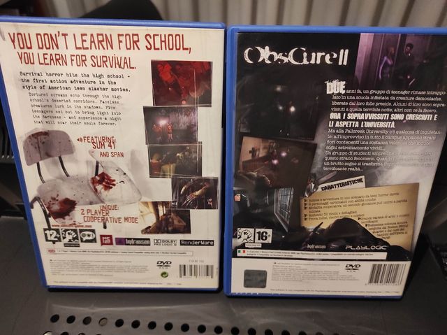 Obscure & Obscure 2 PAL Ps2