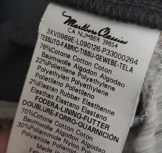 Jeans Marlboro grigio unisex classico L