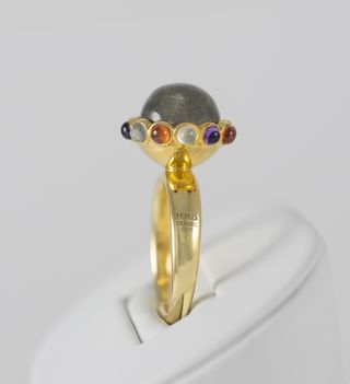 Anillo Tous Plata Vermeil, Labradorita y gemas