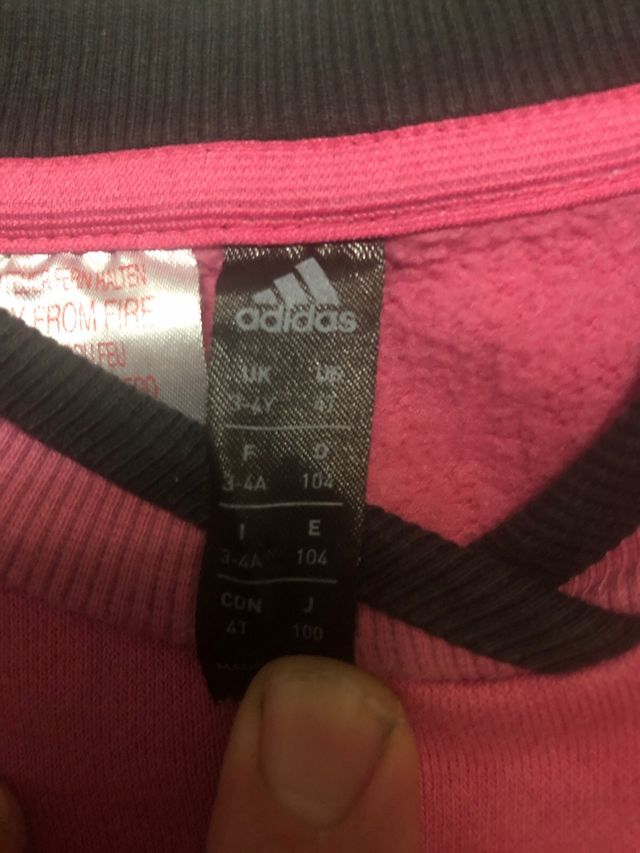 Felpa bimba adidas 3-4 A