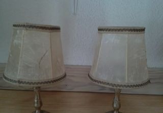 2 lámparas años 1940 en  bronce y piel