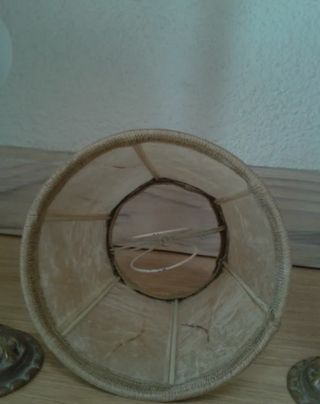 2 lámparas años 1940 en  bronce y piel