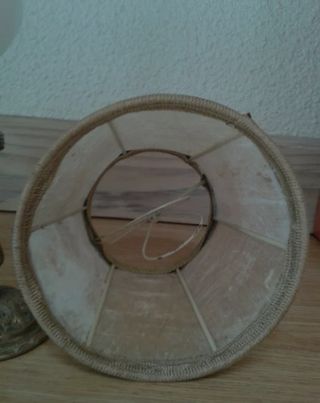 2 lámparas años 1940 en  bronce y piel