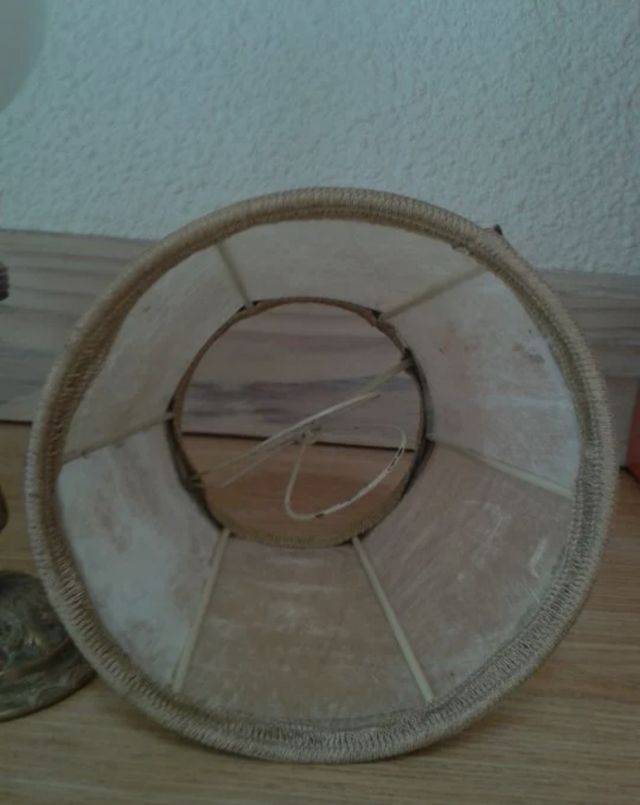 Lámparas antiguas años 1940 bronce y piel