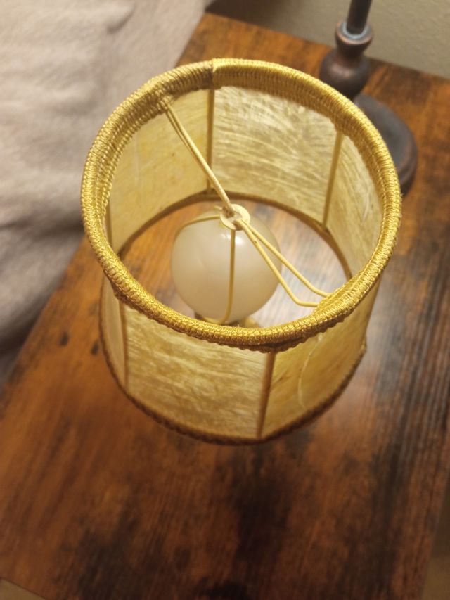 Lámparas antiguas años 1940 bronce y piel