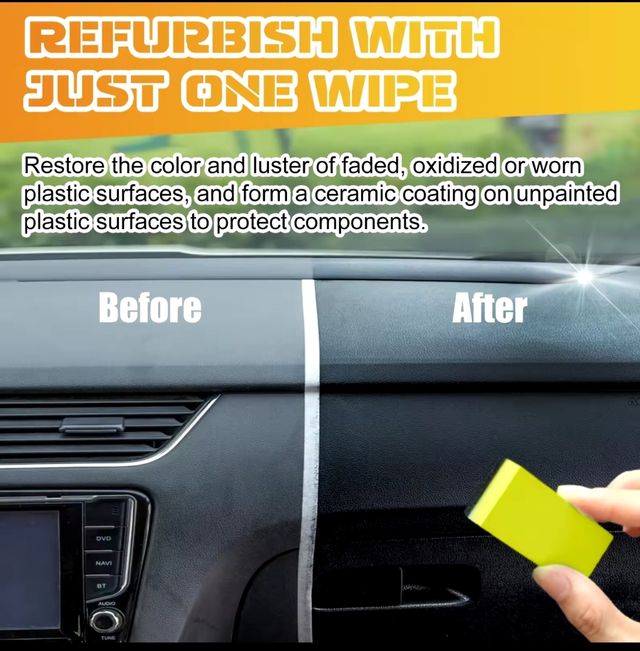 Crema Restauración BRILLO plásticos/Cuero Coche