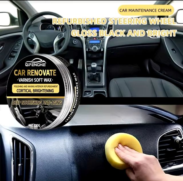 Crema Restauración BRILLO plásticos/Cuero Coche