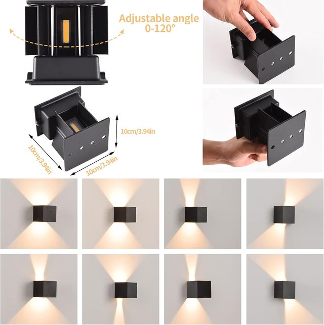Aplique de pared LED interior exterior 12W Aplique