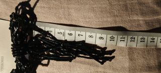 Pendientes largos lazo negros