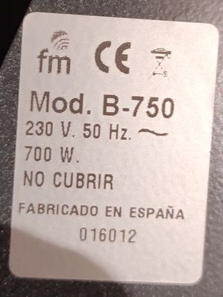 Brasero con termostato