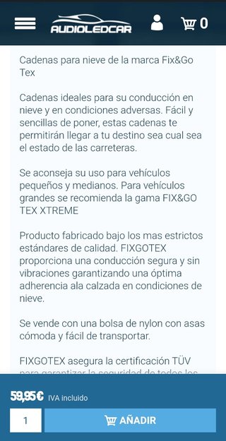 Cadenas para nieve textiles