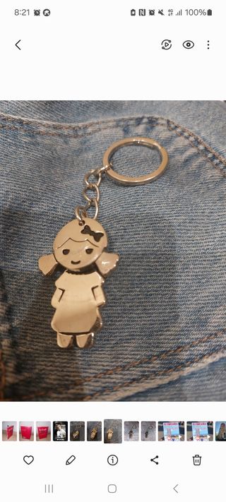 LLAVERO - FIGURA HUMANA NIÑA - ACERO INOXIDABLE