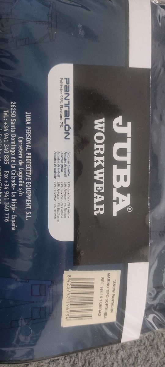 Pantalón de trabajo invierno Juba