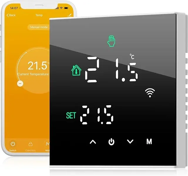 Termostato BEOK TGW60B-WIFI-WPB