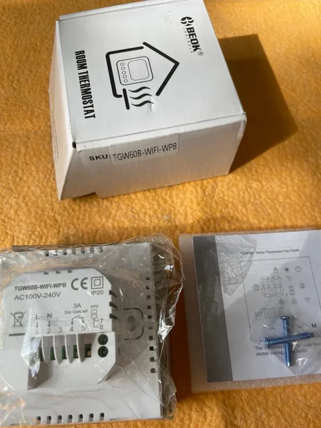 Termostato BEOK TGW60B-WIFI-WPB