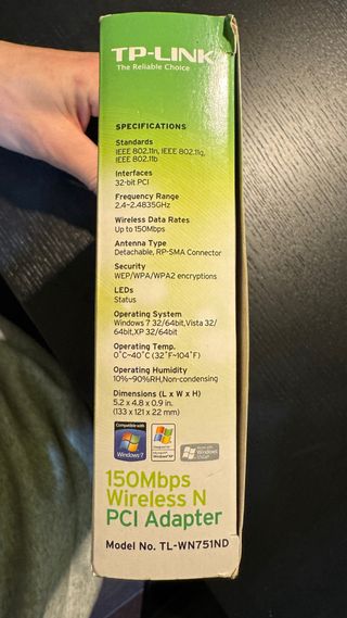 Tarjeta Red Wifi b g n TPLink 150Mbps