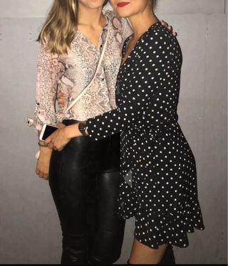 Vestido mini lunares