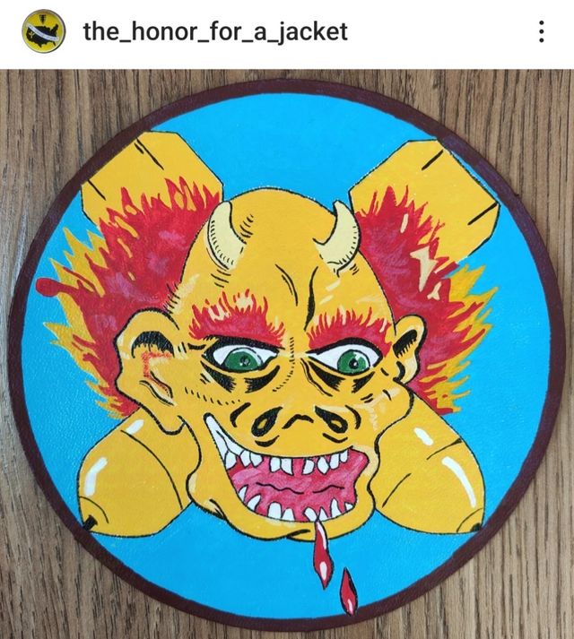 Parche de cuero pintado a mano réplica ww2