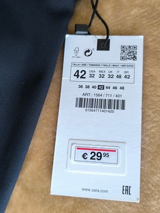 Traje azul marino Zara 