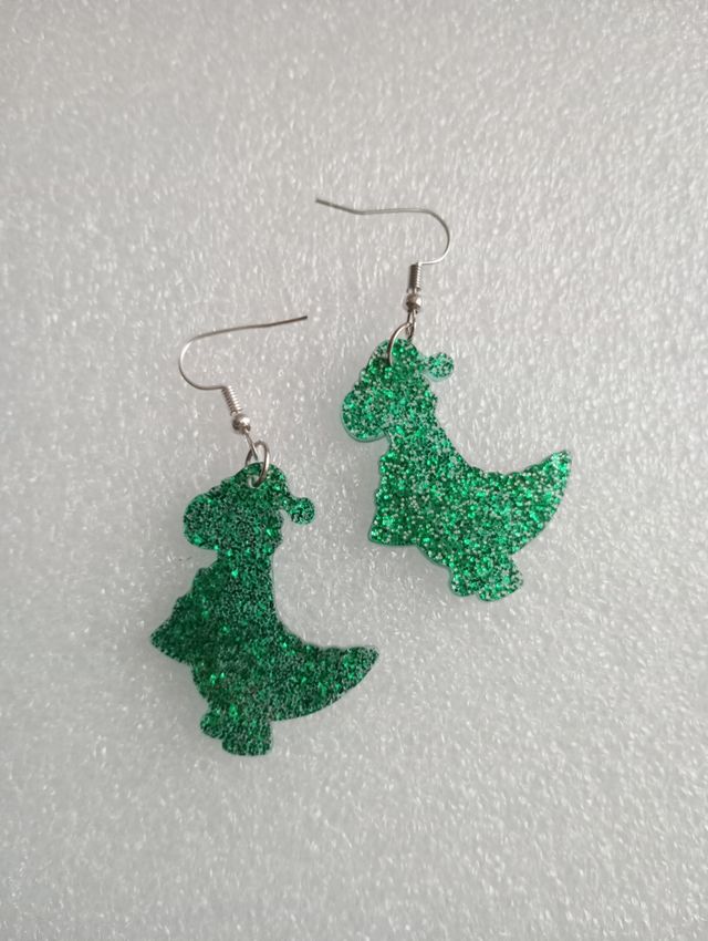 Orecchini Natale dinosauro