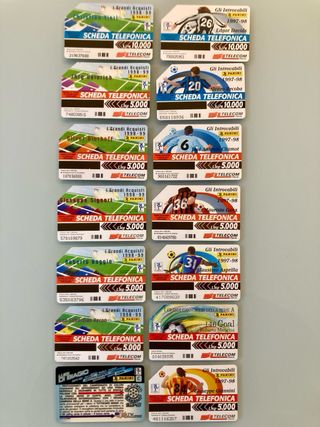 Carte-schede telefoniche calciatori