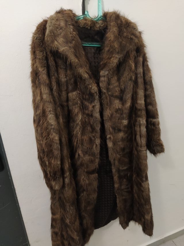 Abrigo mujer largo, talla 46, marron.