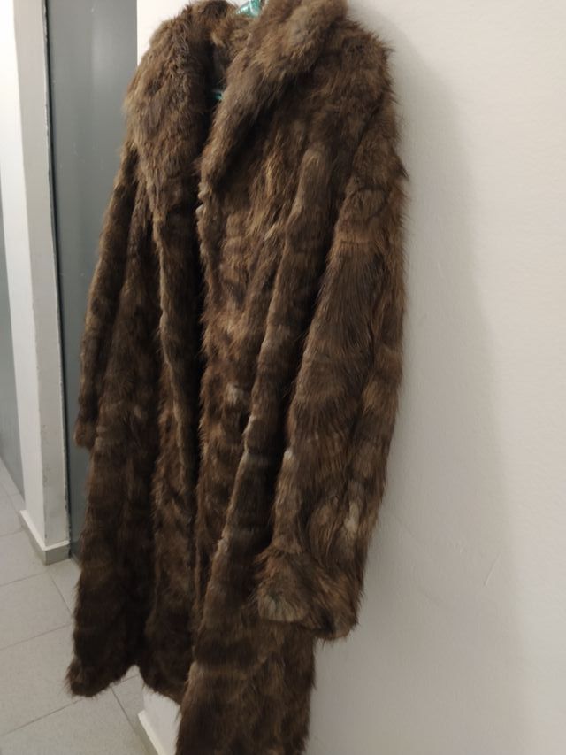 Abrigo mujer largo, talla 46, marron.