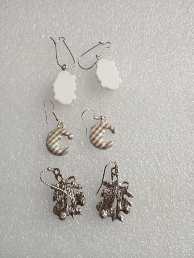 Lotto 3 paia orecchini Natale