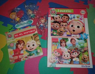 Muñecos, puzzle y libro cocomelon