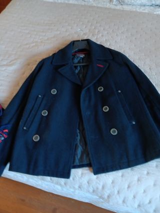 Chaquetón marinero con maxi bufanda 