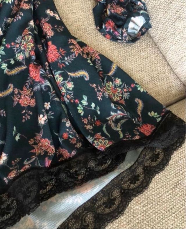 Vestido estampado guts & love encaje xs