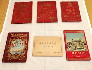 Sei libretti vintage con cartoline.