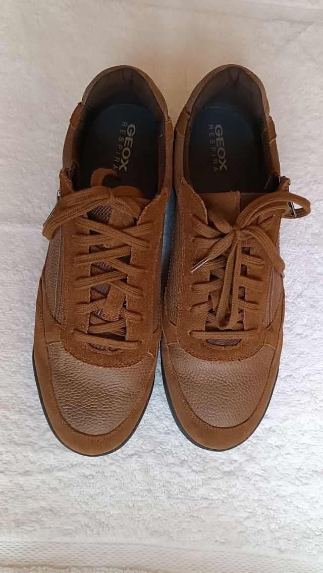 Zapatos Geox U método A-Suede+print.Lea