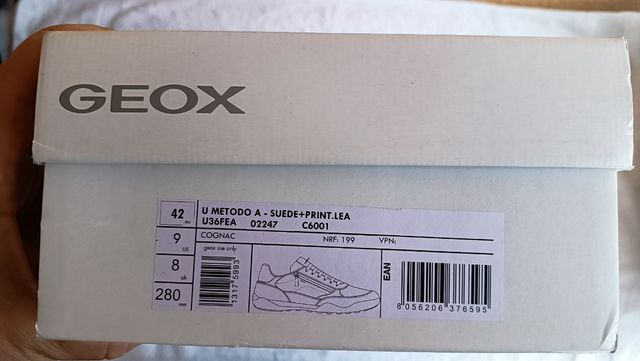 Zapatos Geox U método A-Suede+print.Lea